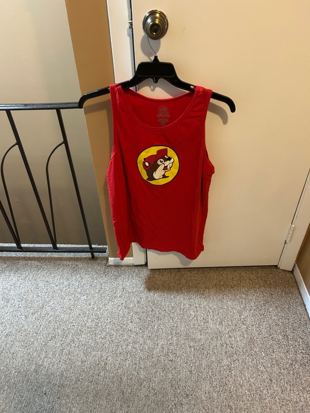 Red Graphic Tank Top with Logo